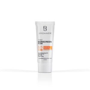 BYZANCE Tinted Sunscreen Fluid SPF 50 Natural beige 20, oily skin
