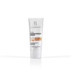 BYZANCE Tinted Sunscreen Cream SPF 50 Gold Beige 30, dry skin