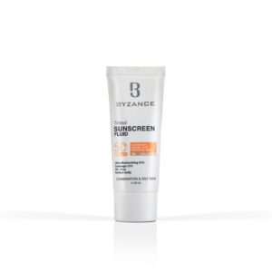 BYZANCE Tinted Sunscreen Fluid SPF 50 Gold Beige 30, oily skin